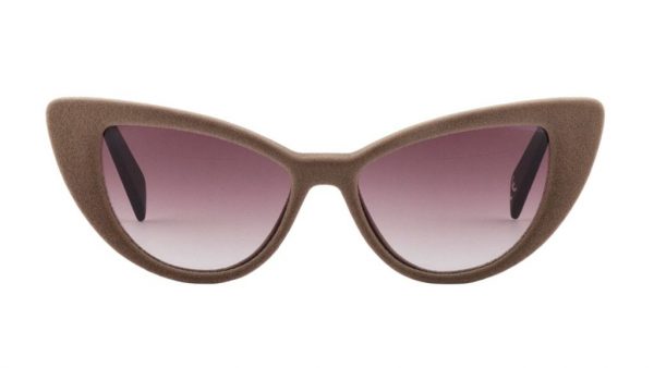 Бархатные очки кошачий глаз Italia Independent 0906V 041 ZEB Gold Sand - изображение 1