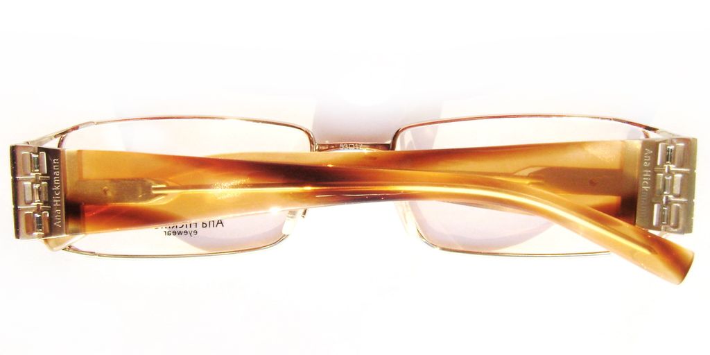 Модная прямоугольная оправа для очков Ana Hickmann AH1086 04A Gold с кристаллами Swarovski