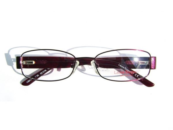 Модные овальные очки Laura Biagiotti LB 81101 E35 Red с кристаллами Swarovski - изображение 5