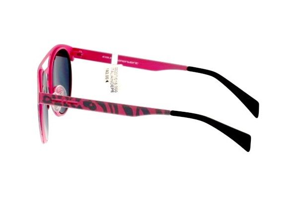 Круглые очки с двойным мостом из прорезиненного металла Italia Independent 0020 Thermic 055 Fuxia Хамелеон