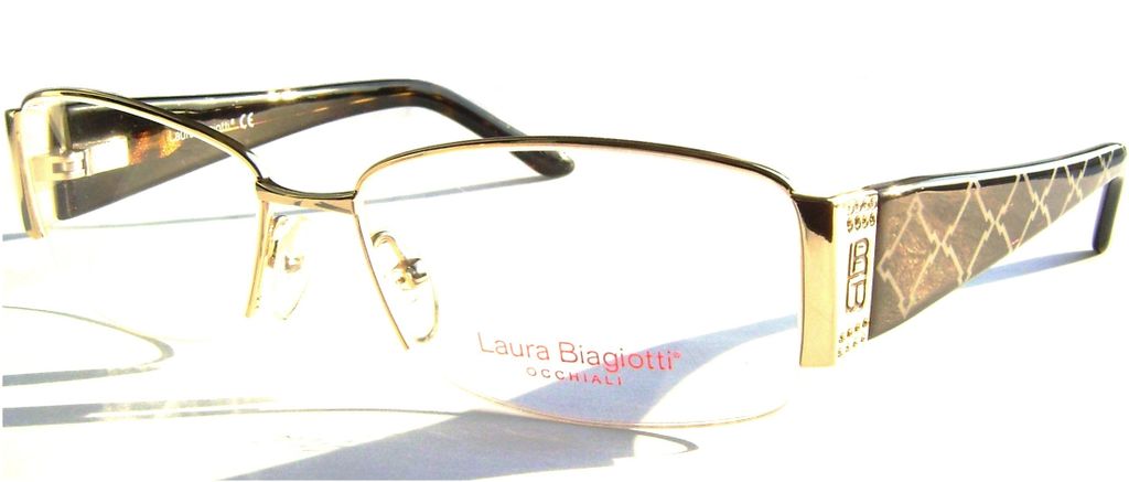 Модные овальные очки Laura Biagiotti LB 81122 003 Gold с кристаллами Swarovski