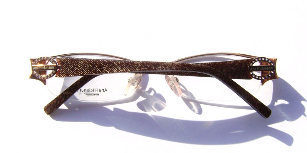 Модная оправа для очков Ana Hickmann AH1099 01A Brown с кристаллами Swarovski