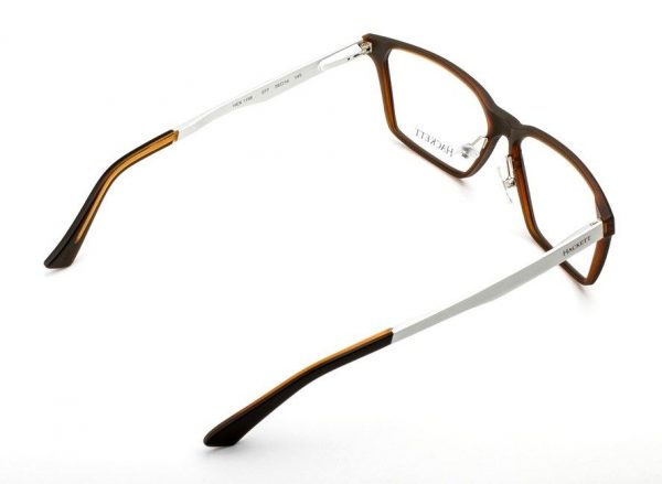 Модные крупные очки Hackett London HEK 1156 077 Black/Brown/Silver - изображение 5
